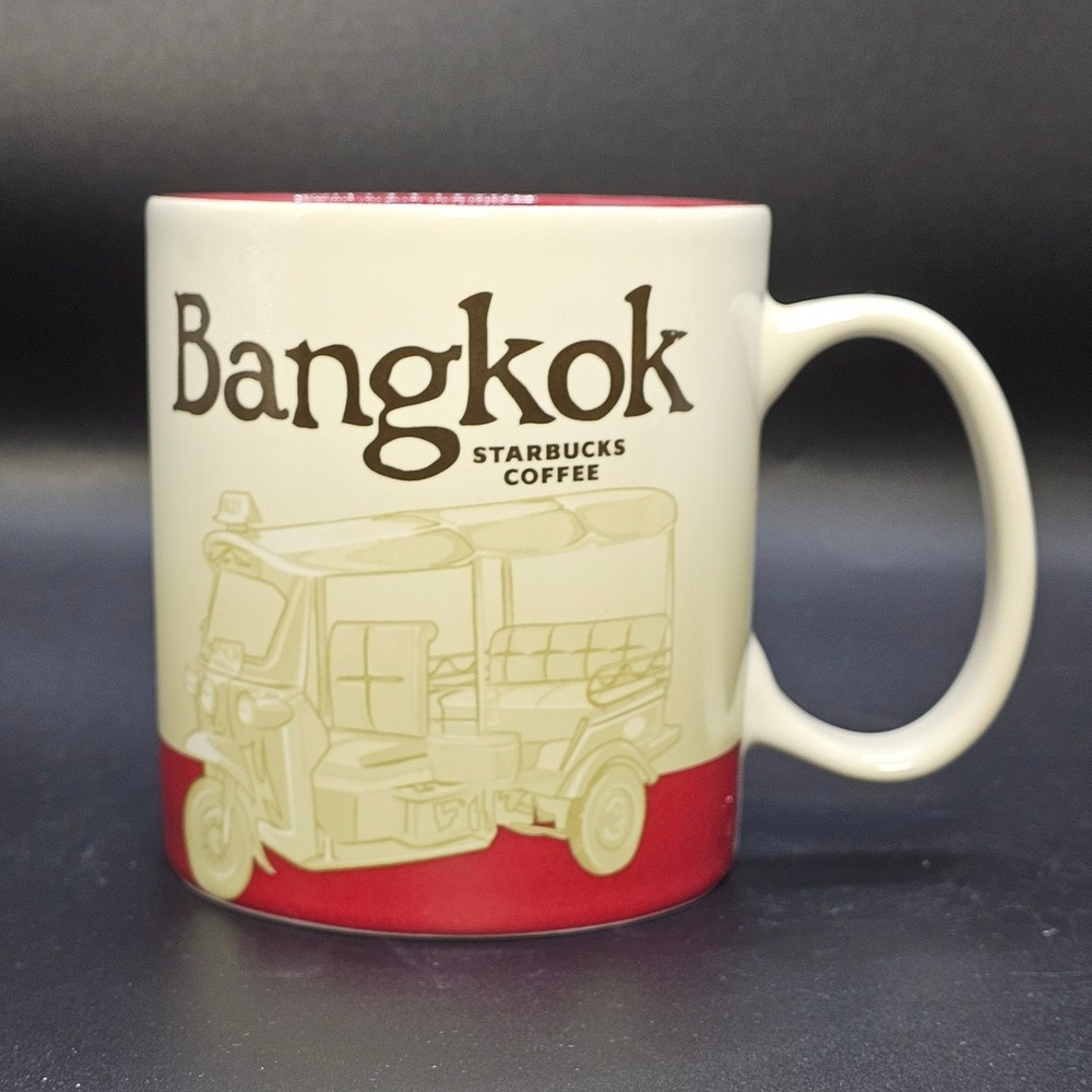 Starbucks‎ Bangkok City Mug Thailand Tuk Tuk Travel Souvenir Coffee Cup
